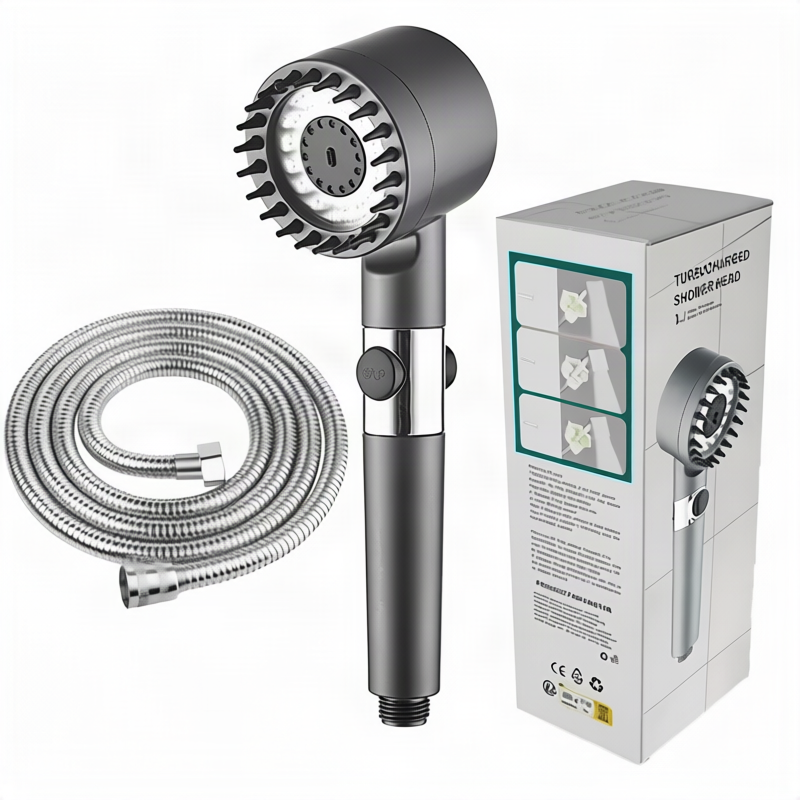 Shower head set with massage function and holder — product view 6