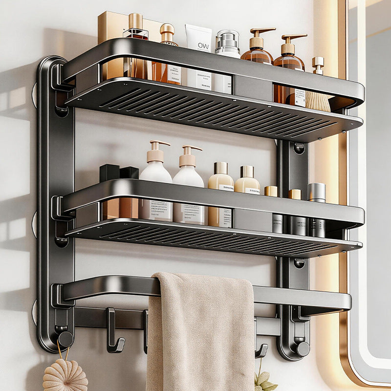 Bathroom shelf with suction cup, multi-layered — product view 1