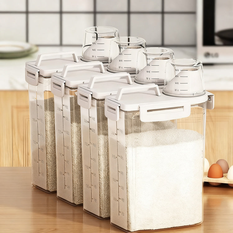 Plastic storage container with lid, airtight — product view 5