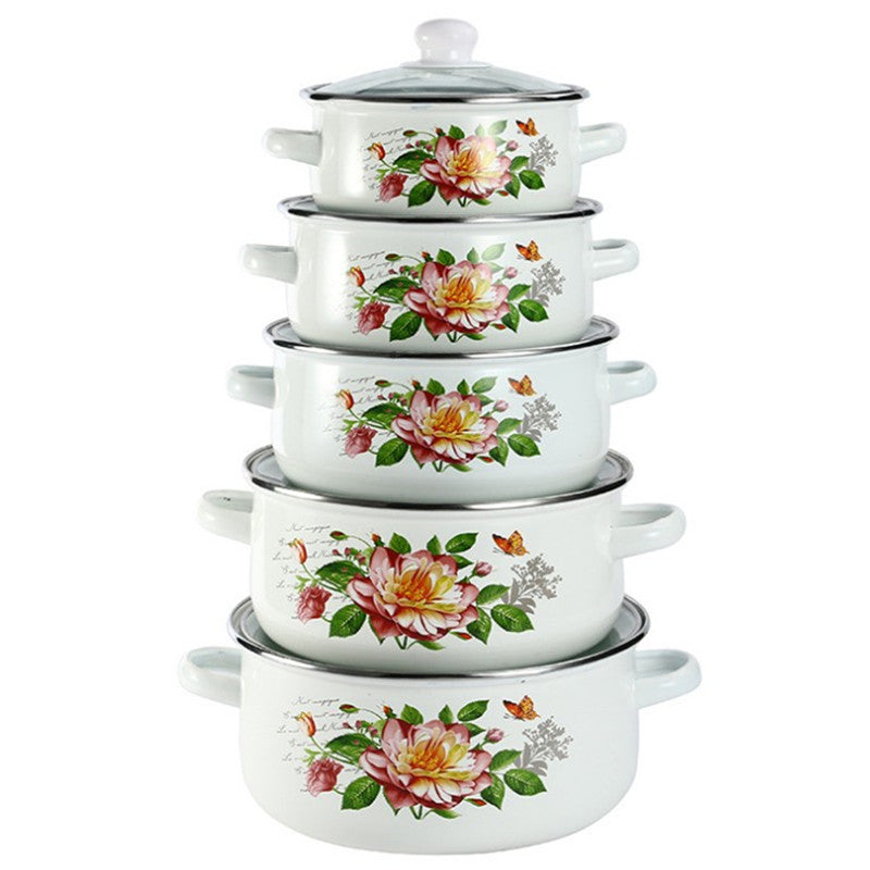 Enamelled pot with glass lid, 2.1–3 L — product view 2