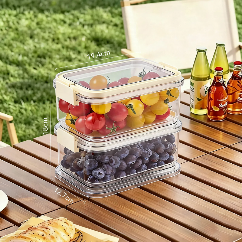 Cooler with ice compartment and partition compartments — product view 2