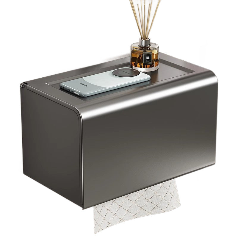 Wall-mounted toilet paper box made of aluminum — product view 4