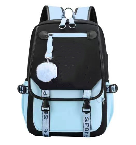Denim backpack, large capacity — product view 7