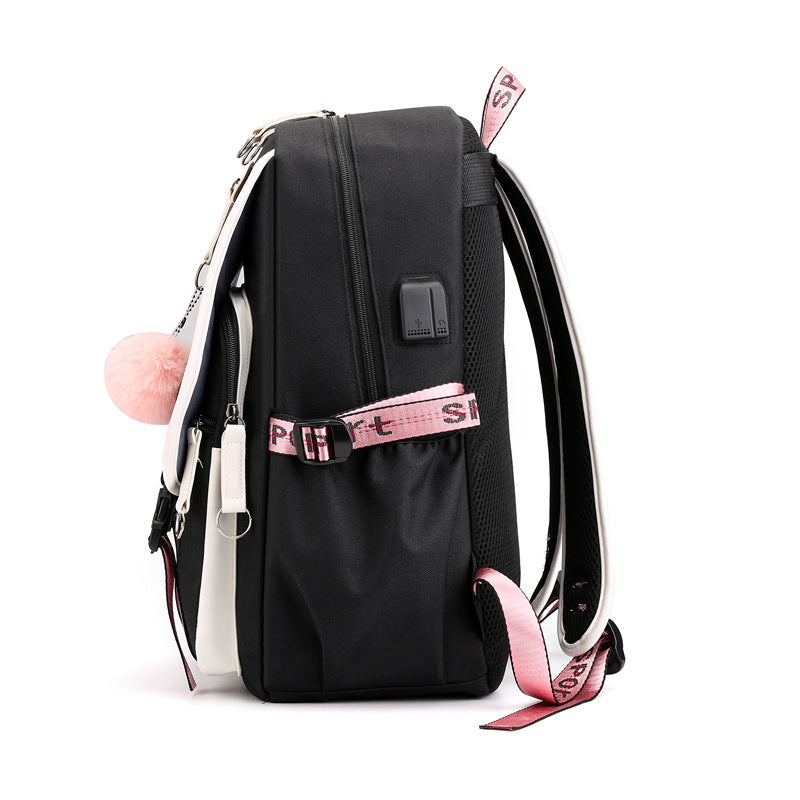 Denim backpack, large capacity — product view 2