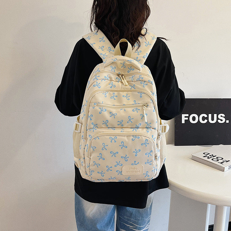 Nylon backpack, large capacity, modern design — product view 3