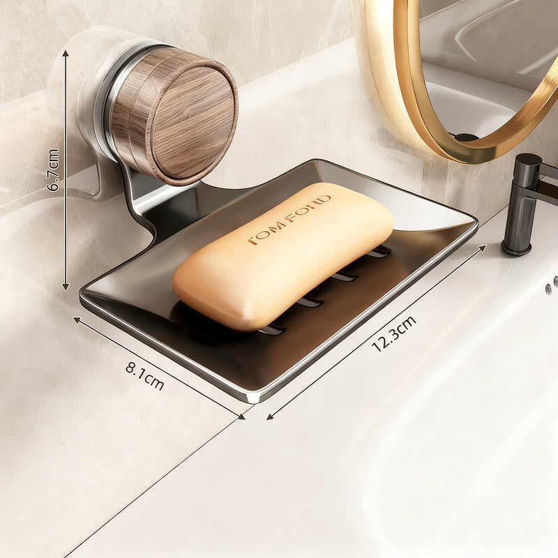 Double-layer soap dish with suction cup — product view 4