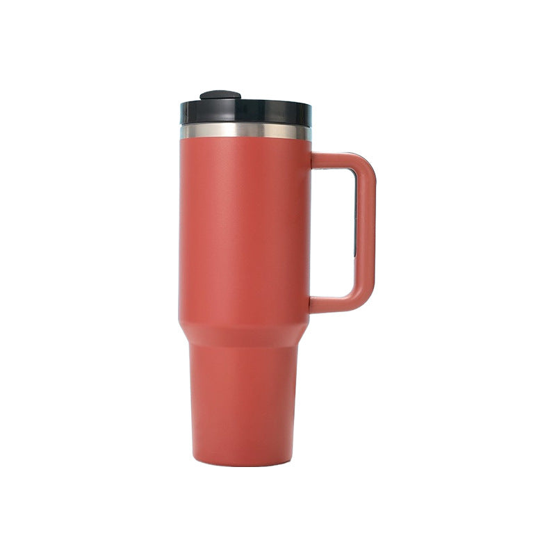 Insulated cup 40oz with straw and handle — product view 2