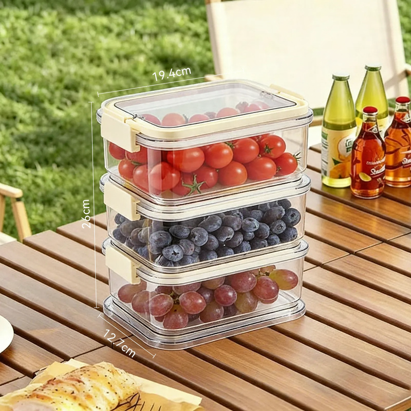 Fresh-keeping box with cooling element and drip tray — product view 6