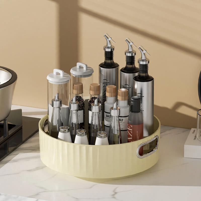 Large rotating spice rack, plastic, retro design — product view 2
