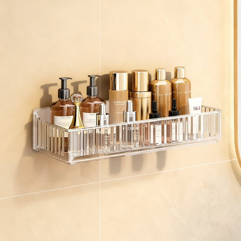 Acrylic wall shelf for bathroom, no drilling — product view 5