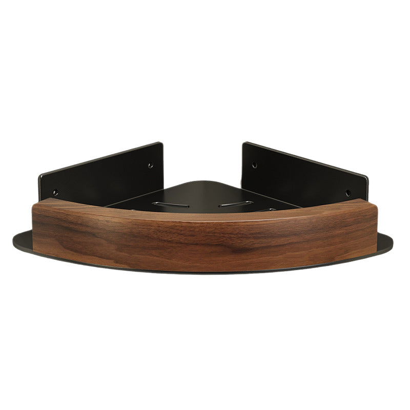 Corner shelf for bathroom, triangular, black — product view 1