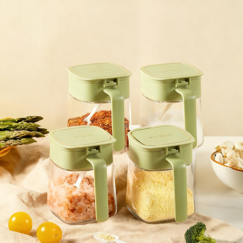 Glass spice boxes with lid, modern — product view 5