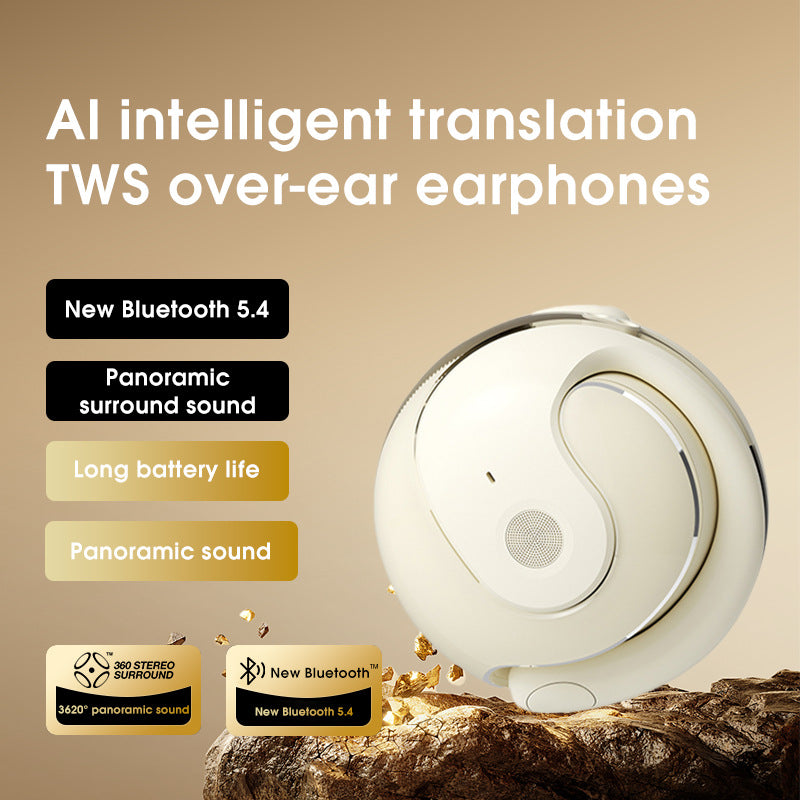 Open Bluetooth earbuds with AI translation, not in-ear — product view 5