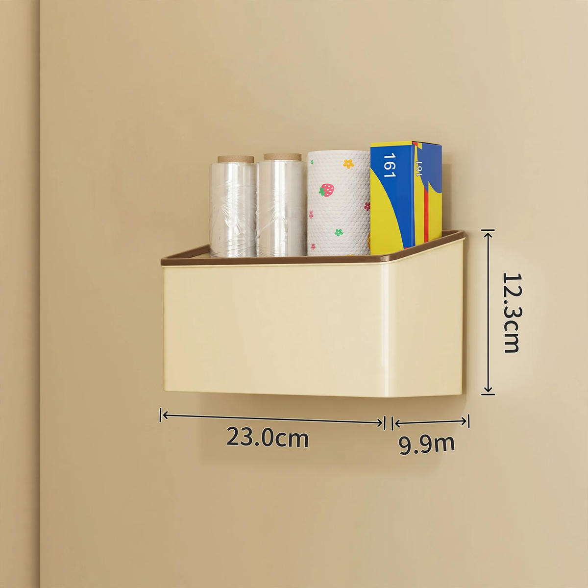 Wall-mounted storage box, PET, self-adhesive — product view 6