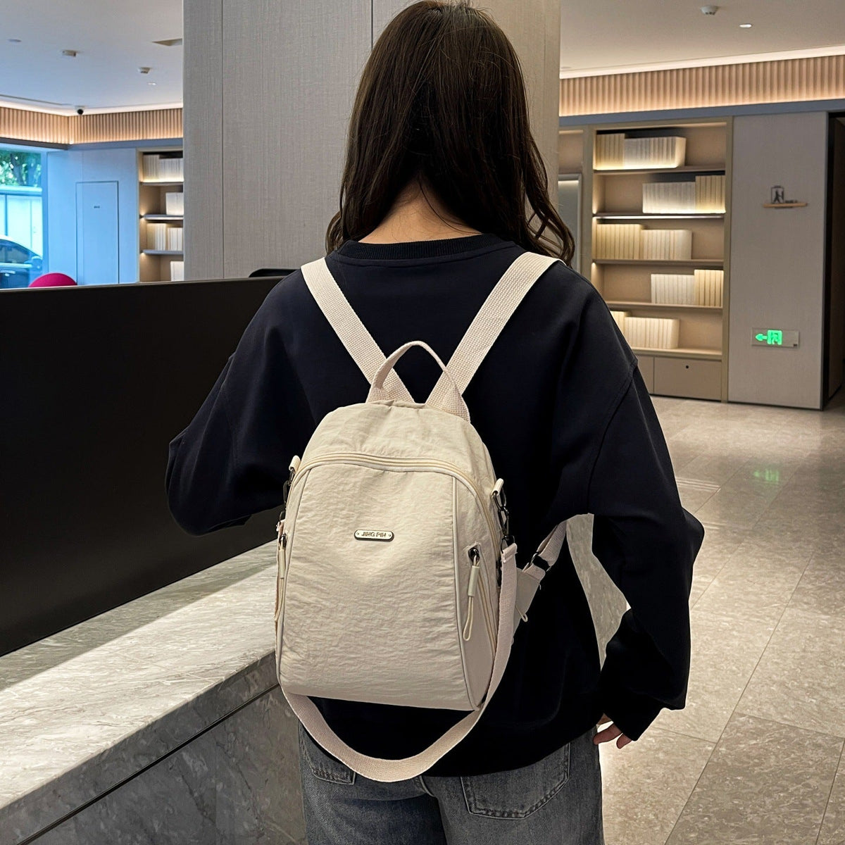 Unisex backpack, large capacity, nylon, urban — product view 2