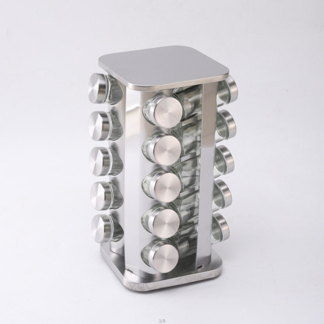 Rotating spice rack made of stainless steel — product view 3