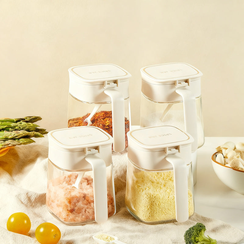 Glass spice boxes with lid, modern — product view 7