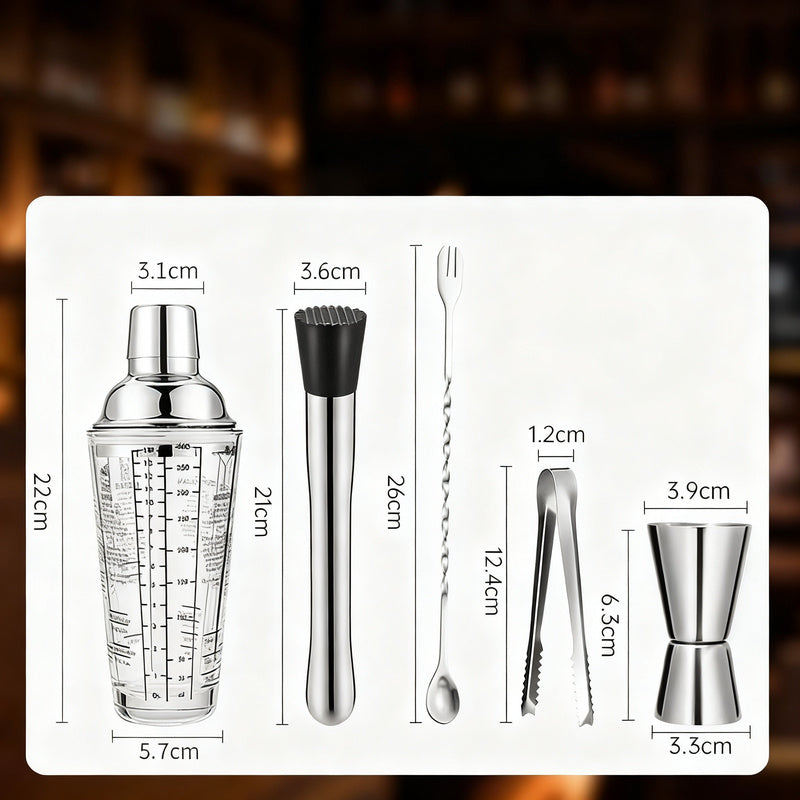 Cocktail Shaker Set with Glass and Accessories — product view 6