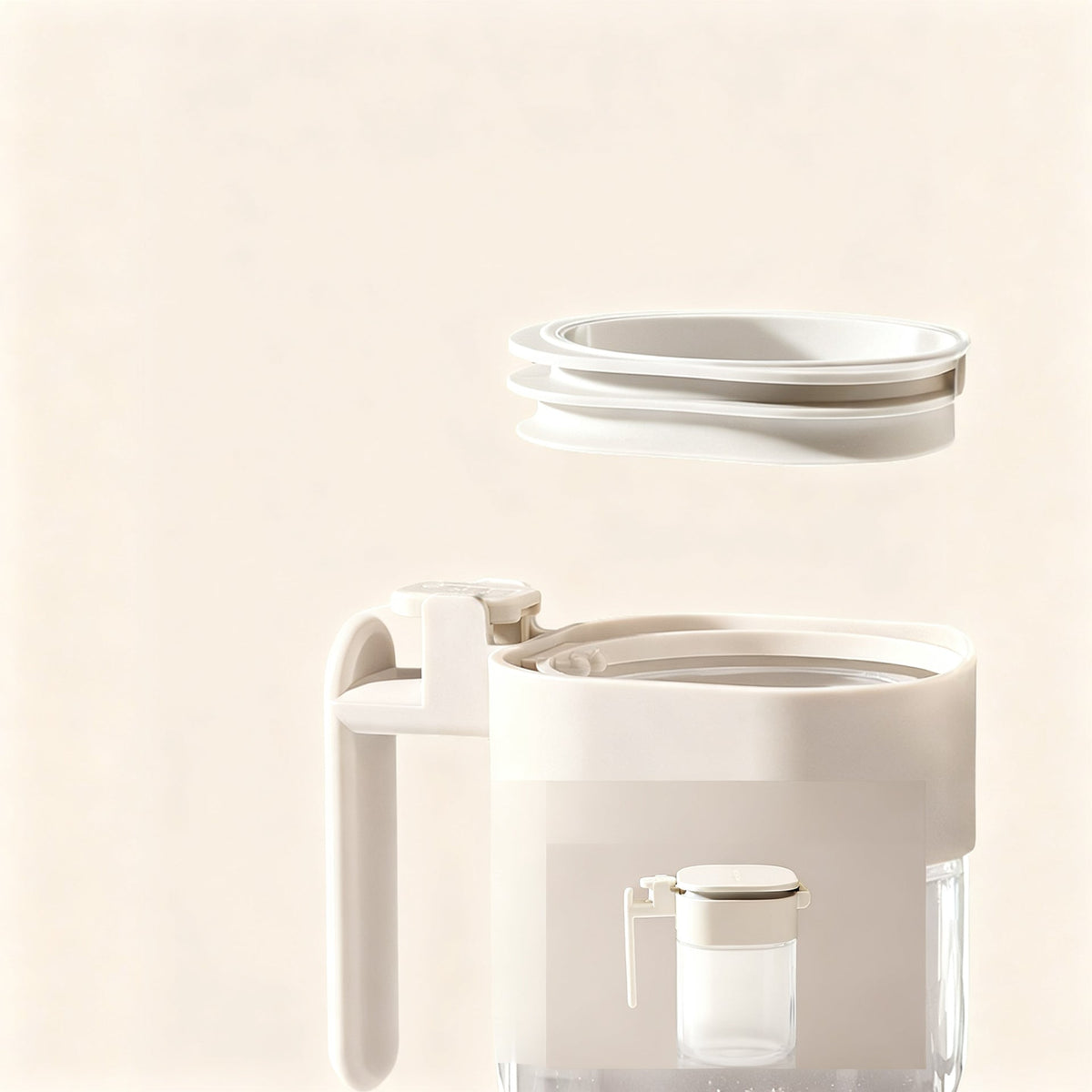 Spice jar with spoon, glass, airtight — product view 3