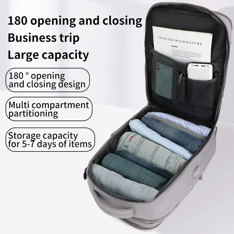 Expandable travel backpack, 36–55 L, for laptops — product view 2