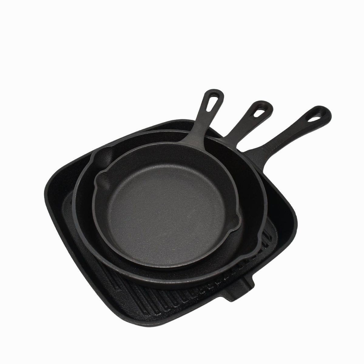 Cast Iron Frying Pan Set, 5-piece — product view 3