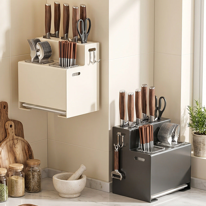 Knife and cutlery rack made of carbon steel for the countertop — product view 1