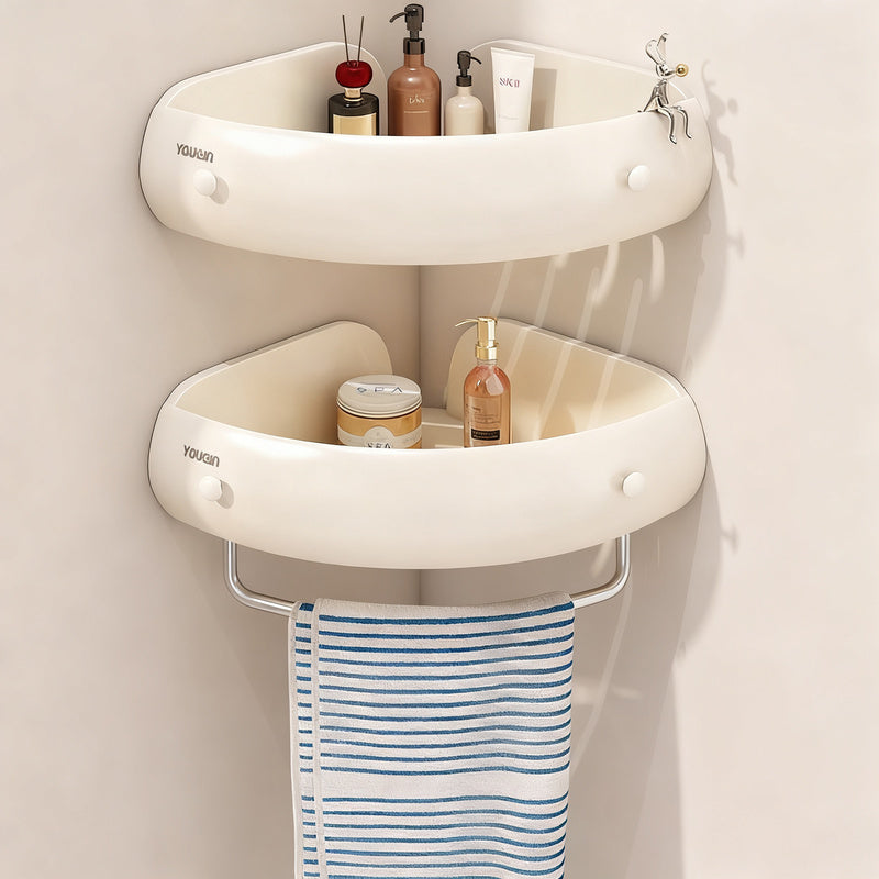 Corner shelf for bathroom, aluminum, no drilling — product view 6