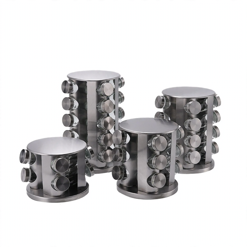 Rotatable coffee capsule organizer made of steel — product view 1