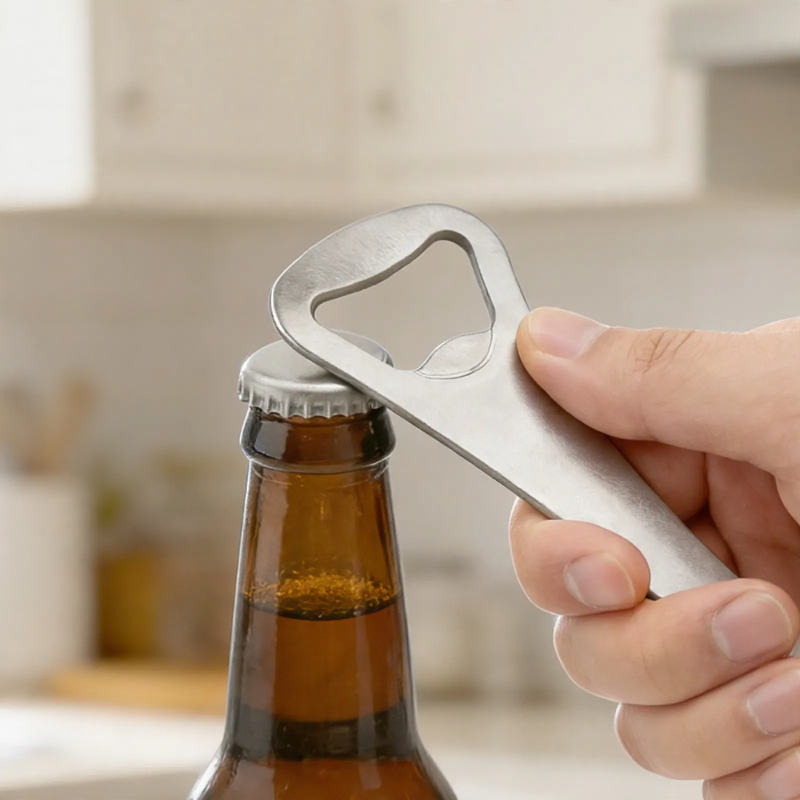 Steel bottle opener, portable — product view 2