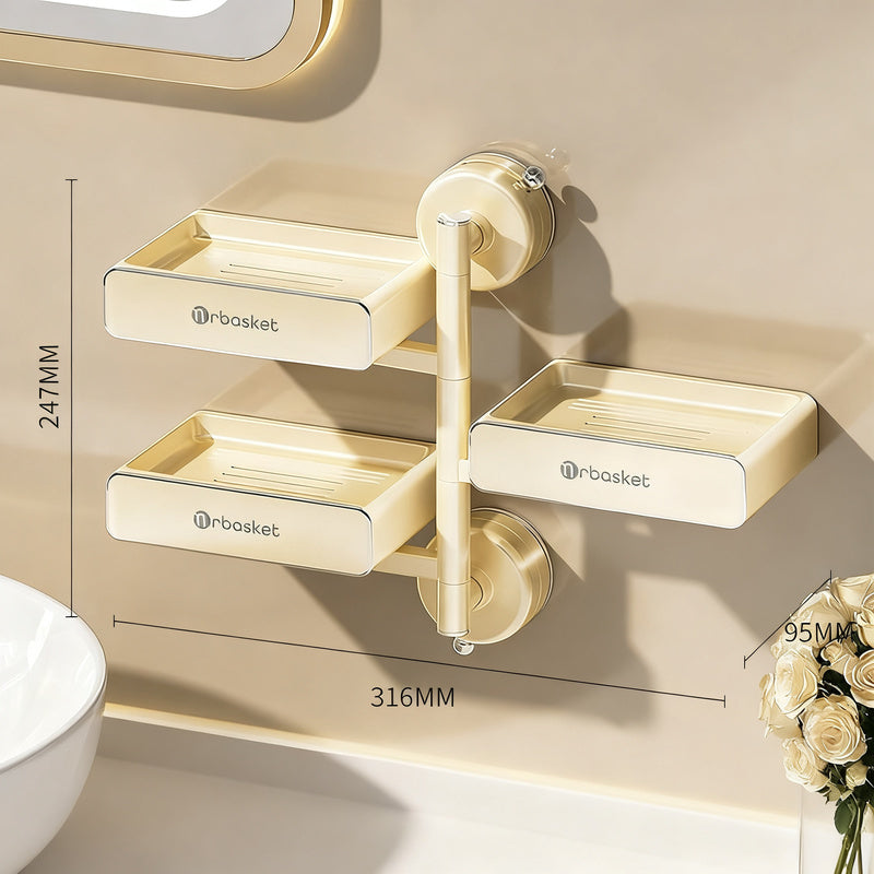 Rotatable soap dish with suction cup — product view 5
