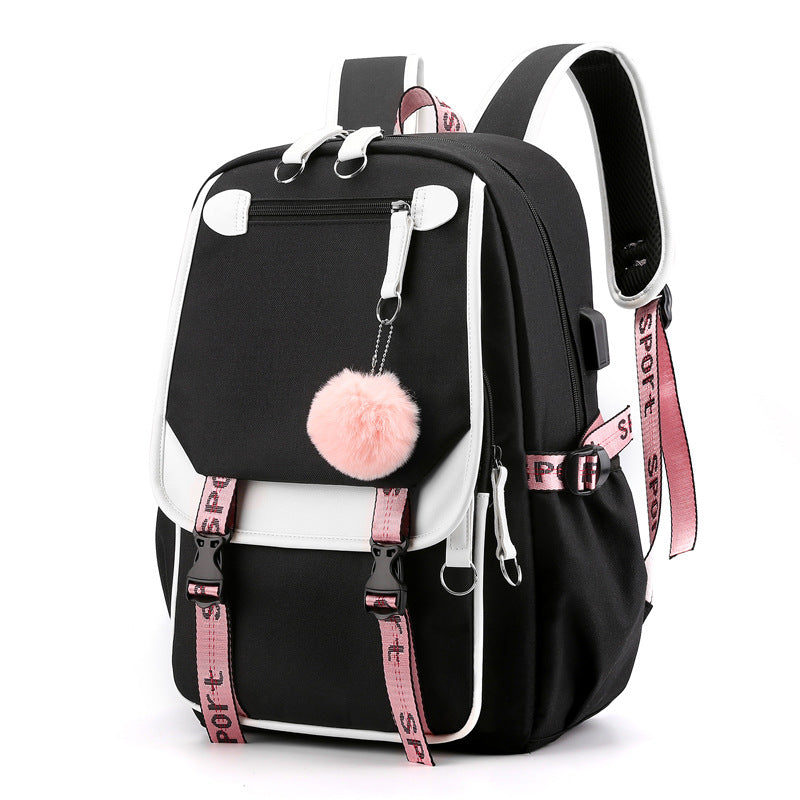 Denim backpack, large capacity — product view 3