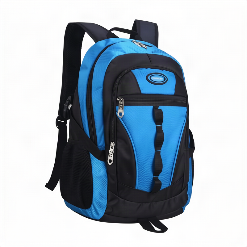 Student backpack, Polyester, Striped pattern — product view 4