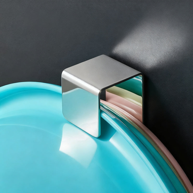 Stainless steel sink holder, wall-mounted, hole-free — product view 2