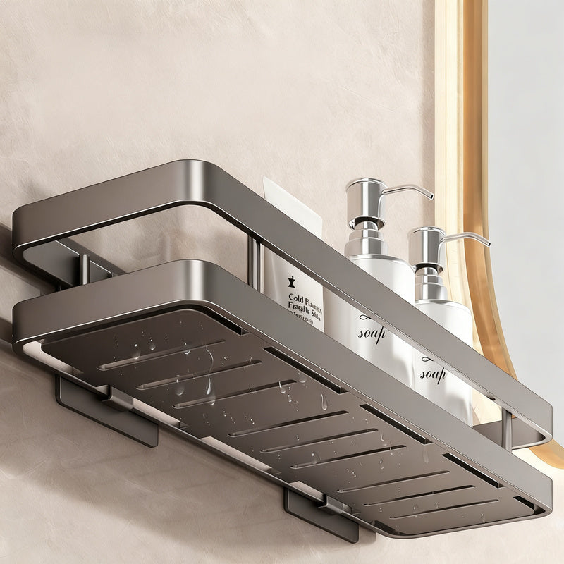 Stainless steel bath shelf without drilling — product view 2