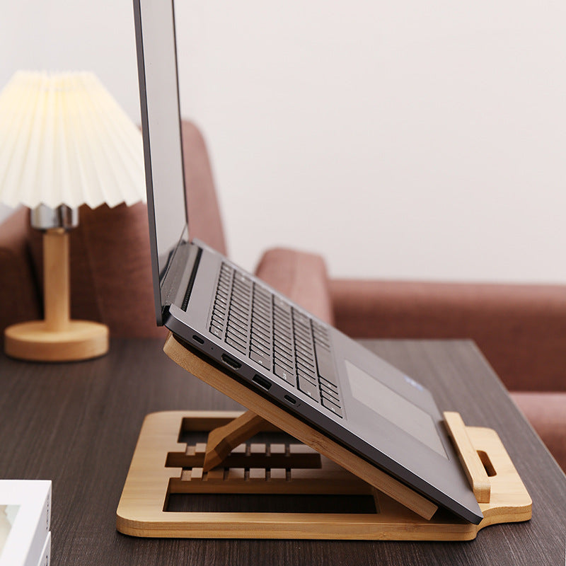 Wood Laptop Stand with Desk Organizer — product view 2