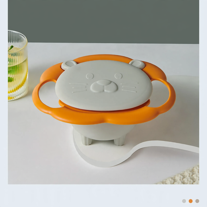 Rotating children's bowl, 19 cm, PP, non-slip — product view 5