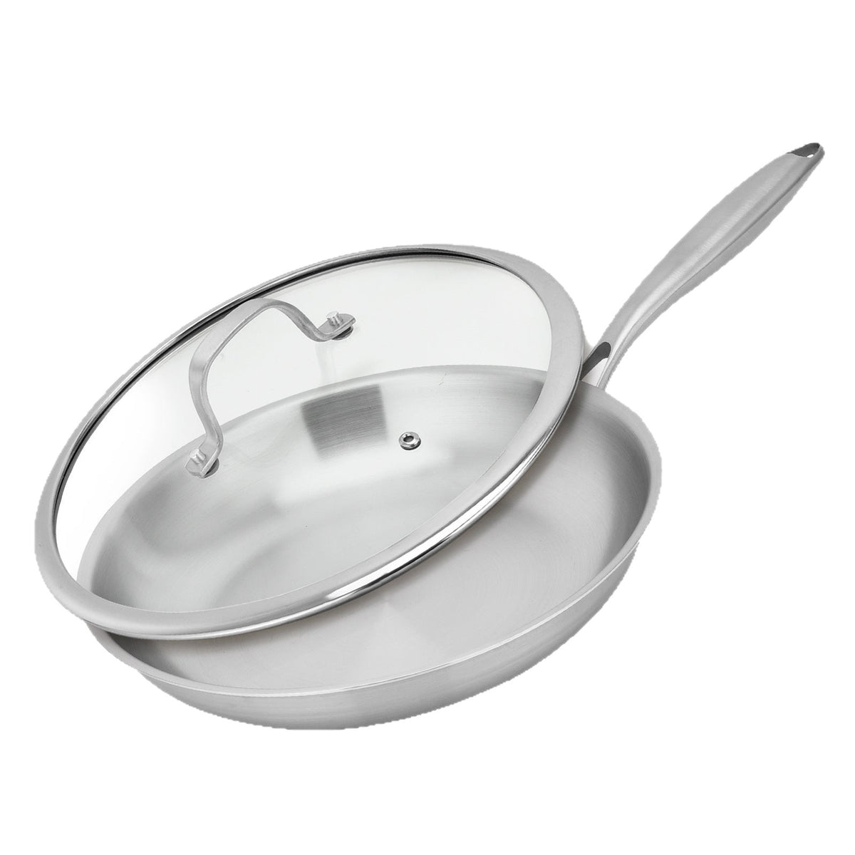 Sauté pan, 304 stainless steel, 3-ply — product view 3