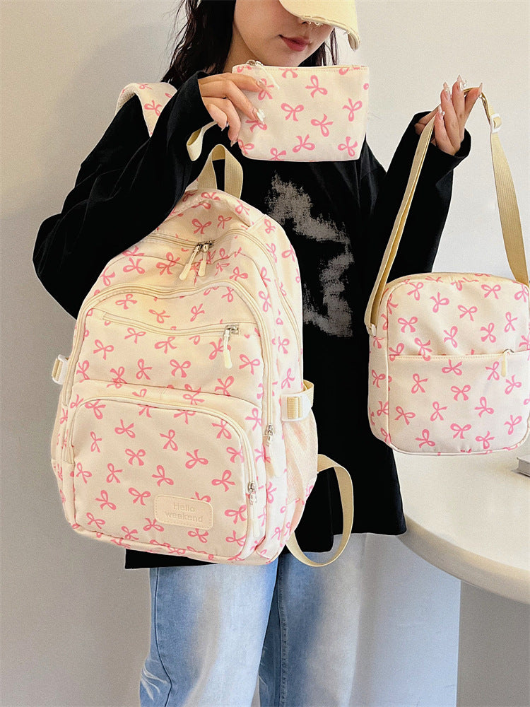 Three-piece backpack set made of nylon, large and versatile — product view 7
