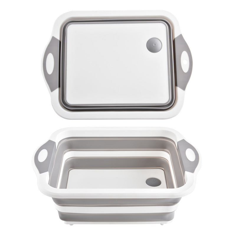 Folding vegetable bowl with strainer — product view 4