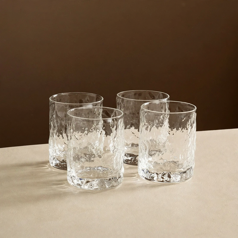 Glass tumblers, approx. 200 ml, with wave pattern — product view 7