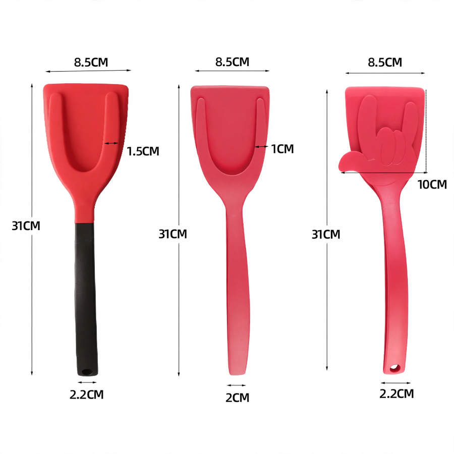 2-in-1 spatula and food tongs, non-stick — product view 2