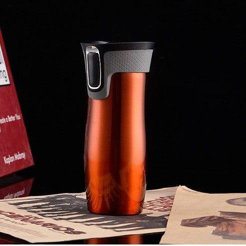 Double-walled stainless steel insulated mug — product view 3