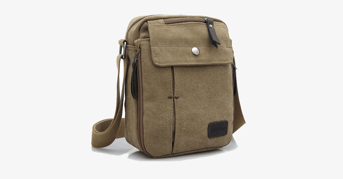 LoungeYard | Stylish Men's Canvas Shoulder Bag — product view 4