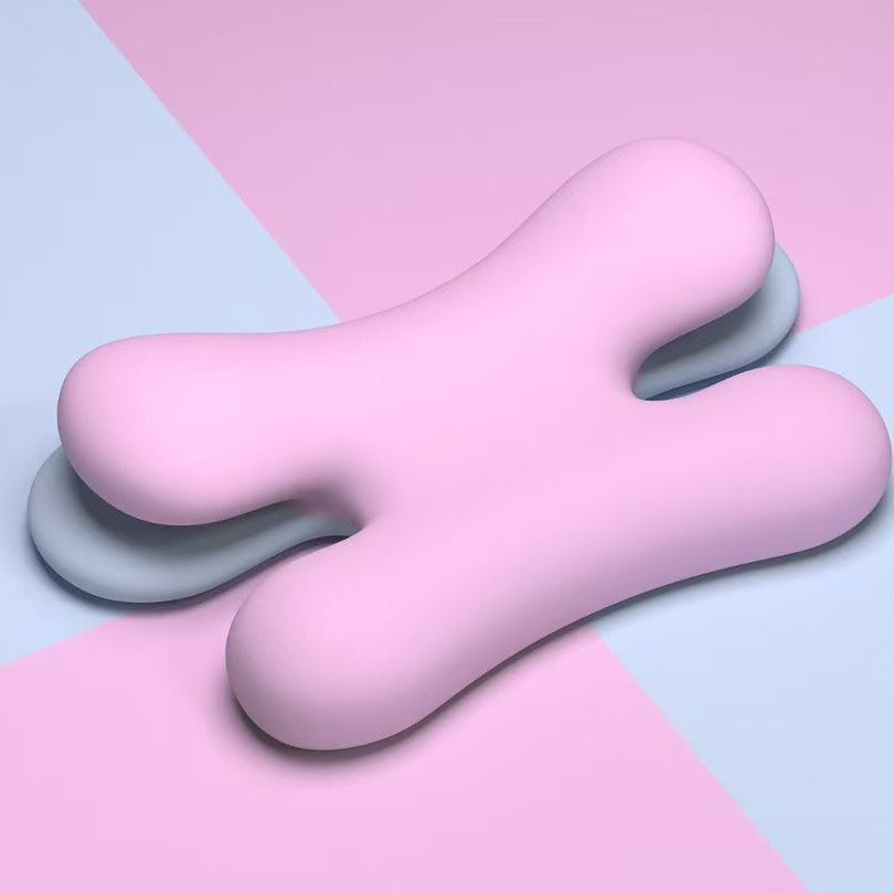 Side sleeper pillow with memory foam, bone shape — product view 2