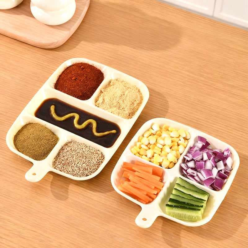 Divided serving tray with compartments, wall mountable — product view 4