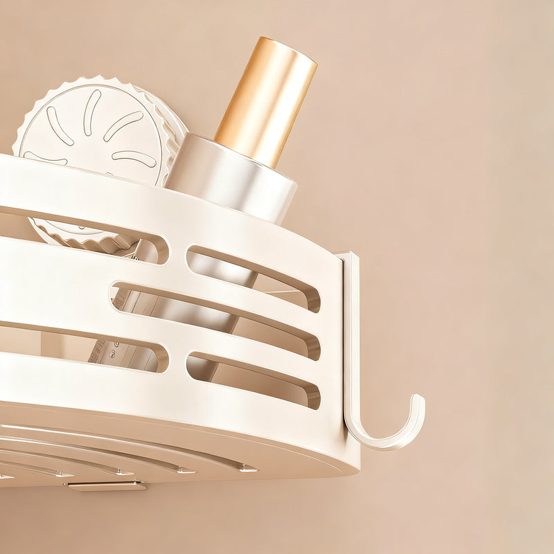 Triangle shelf with suction cup, ABS, for bathroom — product view 2
