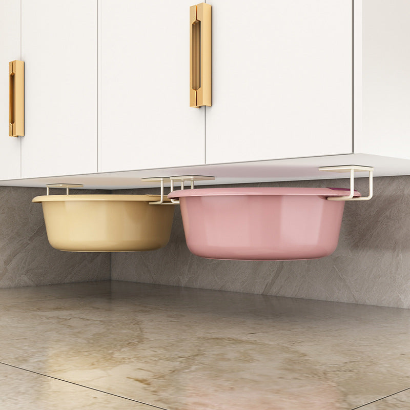 Stainless steel hooks for under-cabinet, no drilling — product view 1