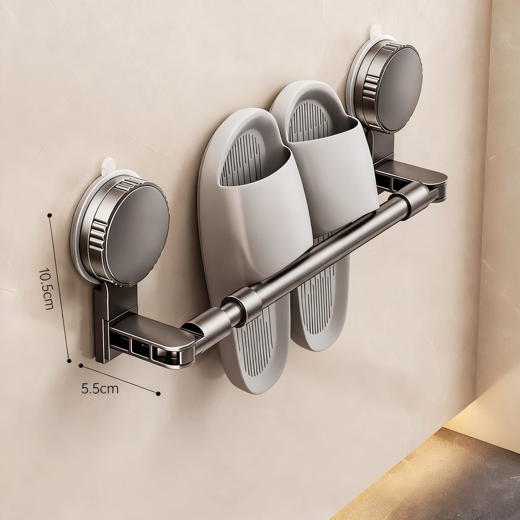 Wall-mounted slipper rack with suction cup, extendable — product view 4