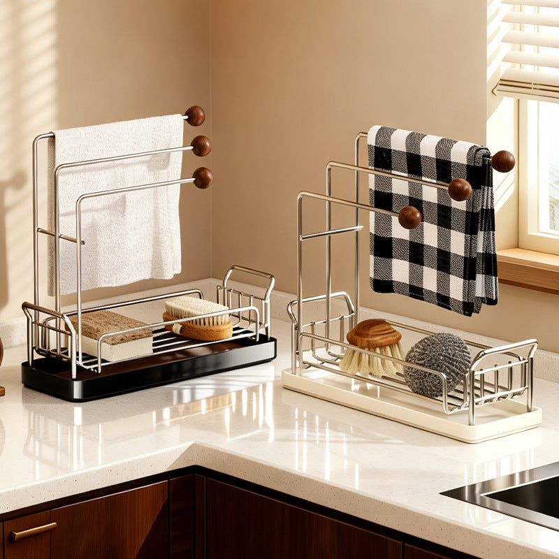 Draining rack for kitchen towels and sponges — product view 1