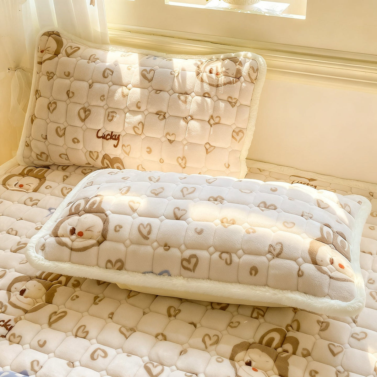 Fleece mattress topper, warm and soft — product view 2